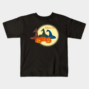 3 Hats 3 Pumpkins Kids T-Shirt